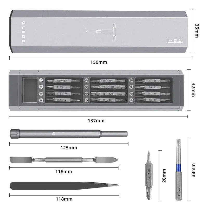 71 in 1 Screwdriver Set Precision Magnetic Screw Driver Bit Professional Multi-Function Repair Tool for Iphone Xiaomi Watch PC