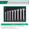 Ultra-Thin Open End Wrench Set 6-27Mm Plum Wrenches Combination Universal Dual Heads Ratchet Spanner Set Car Repairing Tools