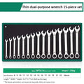 Ultra-Thin Open End Wrench Set 6-27Mm Plum Wrenches Combination Universal Dual Heads Ratchet Spanner Set Car Repairing Tools