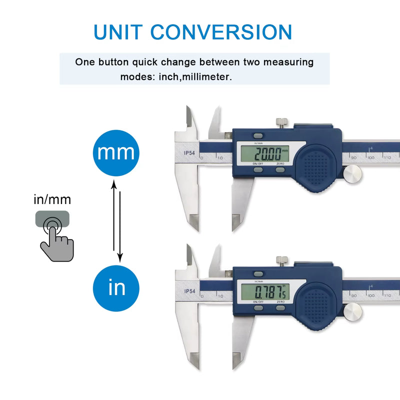 Hardened Stainless Steel Digital Caliper Electronic Vernier Caliper Micrometer Measuring Tools
