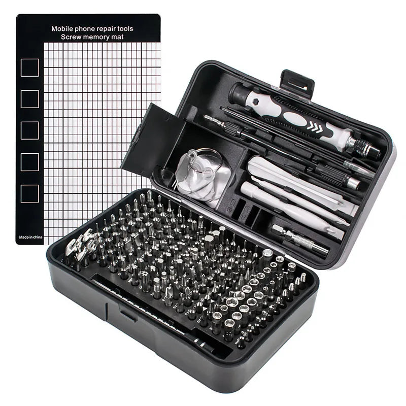 Magnetic Screwdriver Set Hand Tool Torx Hex 170 in 1 Screw Driver with 154 Precision Bits Home Computer Phone Repair Tool Box