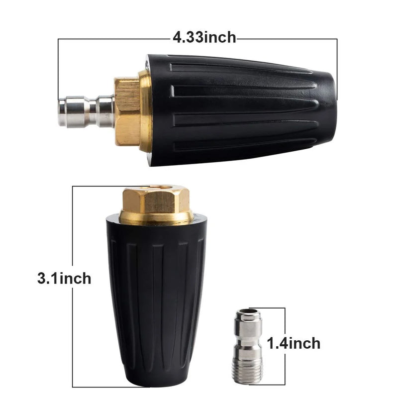 Pressure Washer Tips Turbo Nozzle Pressure Washer 4000 PSI with 1/4 Quick Connect for Cleaning Brick,Concrete,And Vinyl Surfaces