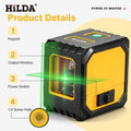 2-Line Green Laser Level Self-Leveling Cross Line, Mini Size USB Charging Convenient to Carry High Visibility Beams