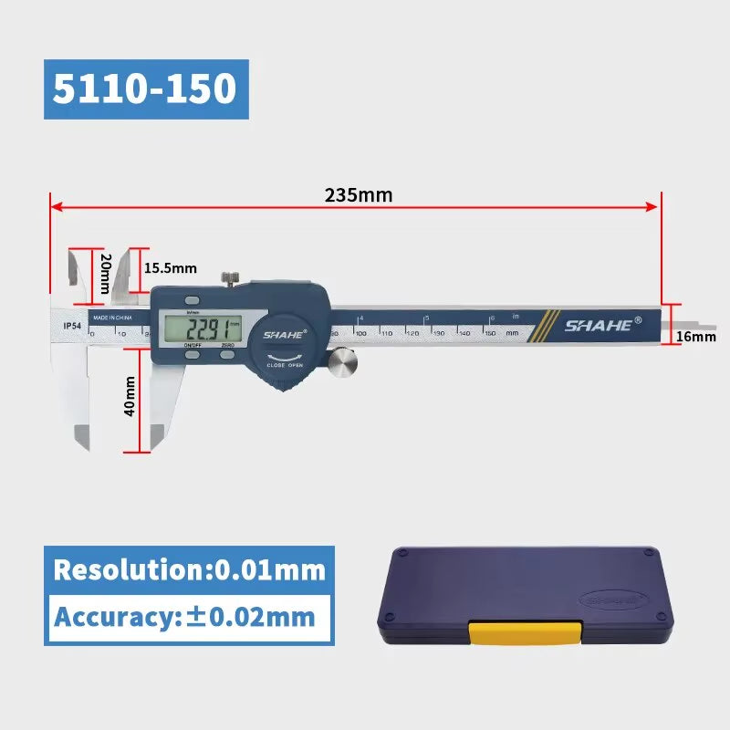Hardened Stainless Steel Digital Caliper Electronic Vernier Caliper Micrometer Measuring Tools