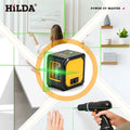 2-Line Green Laser Level Self-Leveling Cross Line, Mini Size USB Charging Convenient to Carry High Visibility Beams