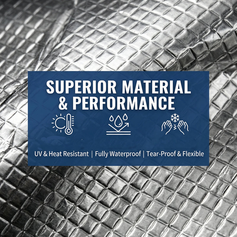 1-10M Waterproof Roof Repair Tape 5/10Cm Width Self Adhesive Aluminum Foil Butyl Tape for Leak Sealing Patching Crack Repair