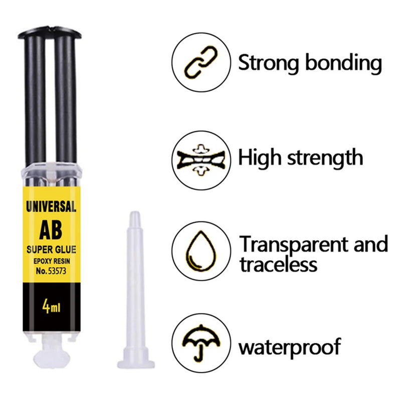 4/25Ml Epoxy Resin AB Glue Waterproof Instant Fast Adhesive Repair Strong Super Liquid Glue for Wood Plastic Metal Glue Welding