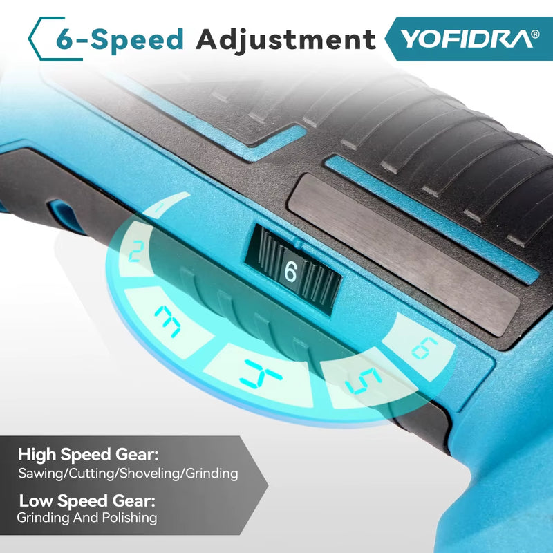 600W Oscillating Multi Function Tool 20000PM Electric Saw Trimmer Cutting Woodworking Power Tool for 21V 18V Battery