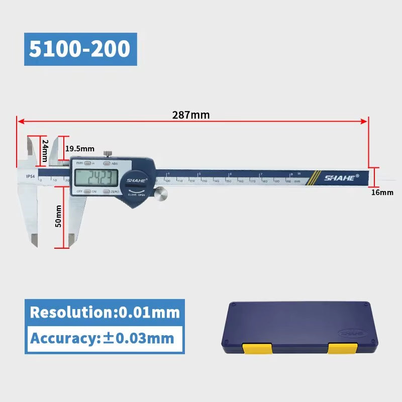 Hardened Stainless Steel Digital Caliper Electronic Vernier Caliper Micrometer Measuring Tools