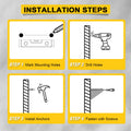 Pressure Washer Gun & Foam Cannon Holder with 1/4 Inch Quick Connector, Wall-Mounted Nozzle Tip & Extension Wand Organizer