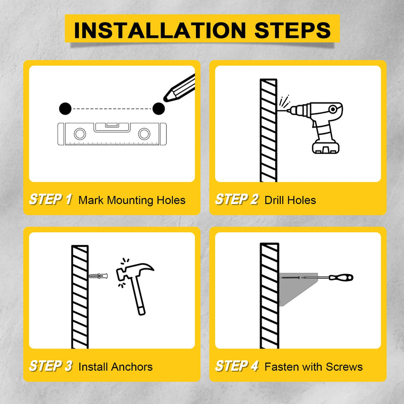 Pressure Washer Gun & Foam Cannon Holder with 1/4 Inch Quick Connector, Wall-Mounted Nozzle Tip & Extension Wand Organizer