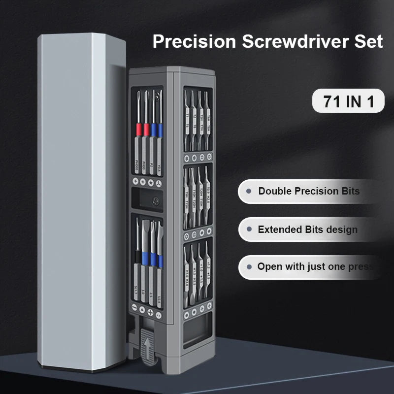 71 in 1 Screwdriver Set Precision Magnetic Screw Driver Bit Professional Multi-Function Repair Tool for Iphone Xiaomi Watch PC