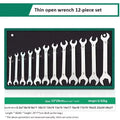 Ultra-Thin Open End Wrench Set 6-27Mm Plum Wrenches Combination Universal Dual Heads Ratchet Spanner Set Car Repairing Tools