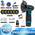 Hippcron 12V Electric Portable Angle Grinder Cordless Polishing Mini Cutting Blade Grinder Machine Lithium Battery Universal