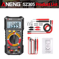 SZ305 Digital Multimeter Professional AC/DC Voltage Ammeter Capacitor Hfe Triode NCV Voltage Induction Electrician Tester