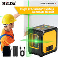 2-Line Green Laser Level Self-Leveling Cross Line, Mini Size USB Charging Convenient to Carry High Visibility Beams