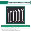 Ultra-Thin Open End Wrench Set 6-27Mm Plum Wrenches Combination Universal Dual Heads Ratchet Spanner Set Car Repairing Tools