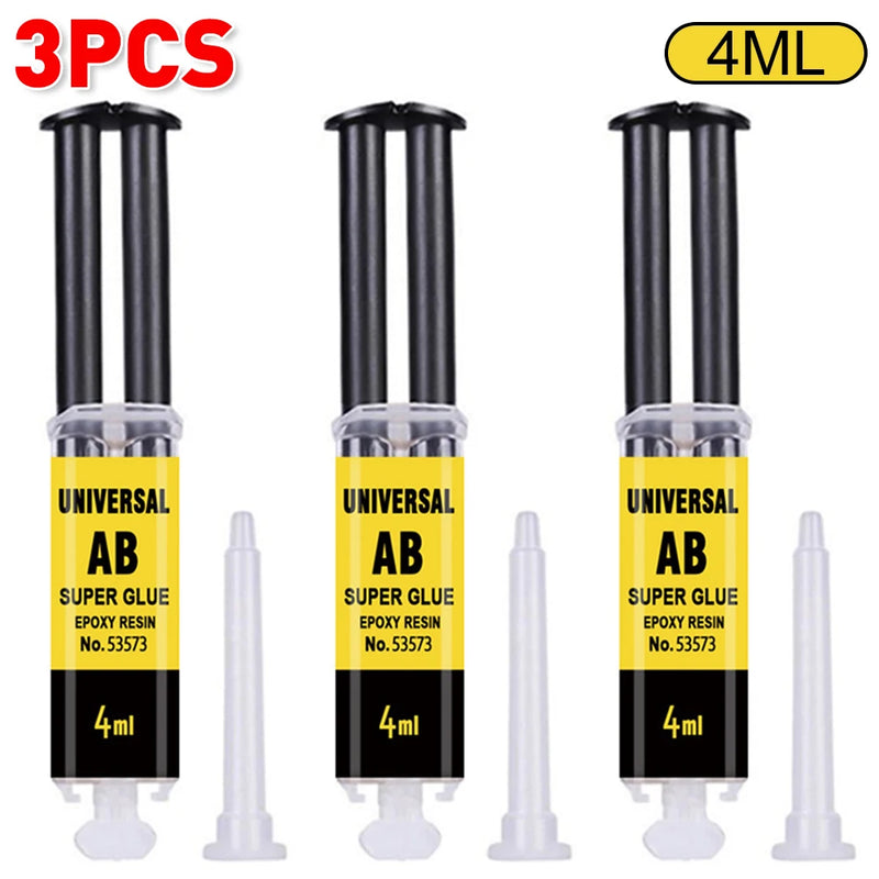 4/25Ml Epoxy Resin AB Glue Waterproof Instant Fast Adhesive Repair Strong Super Liquid Glue for Wood Plastic Metal Glue Welding
