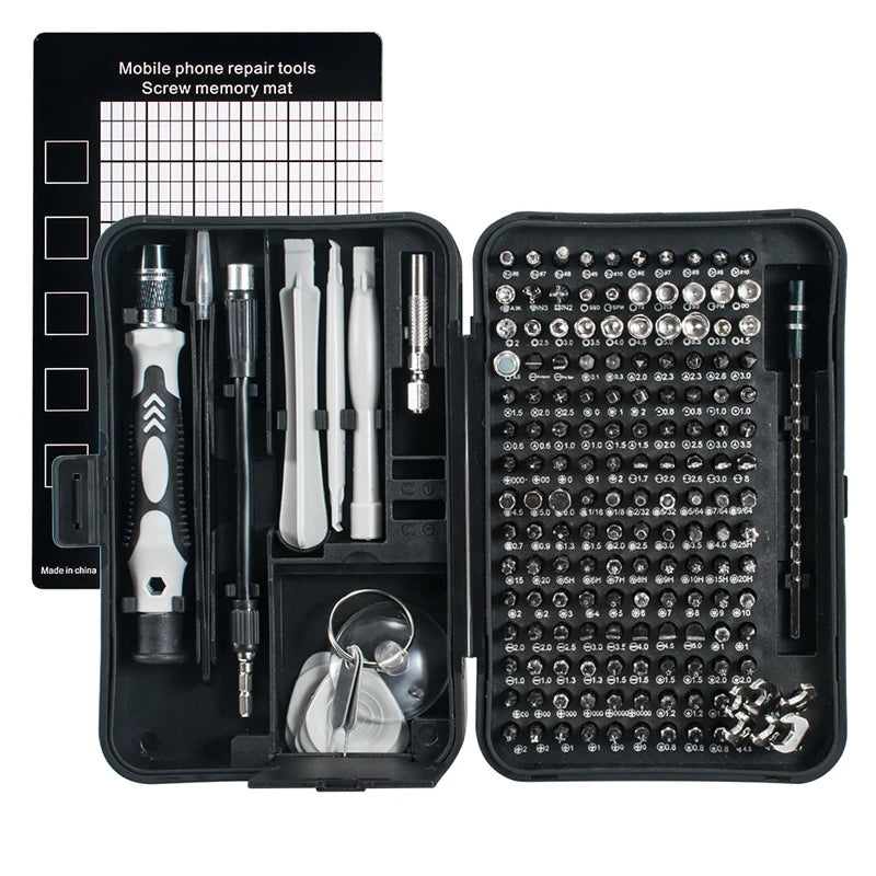 Magnetic Screwdriver Set Hand Tool Torx Hex 170 in 1 Screw Driver with 154 Precision Bits Home Computer Phone Repair Tool Box