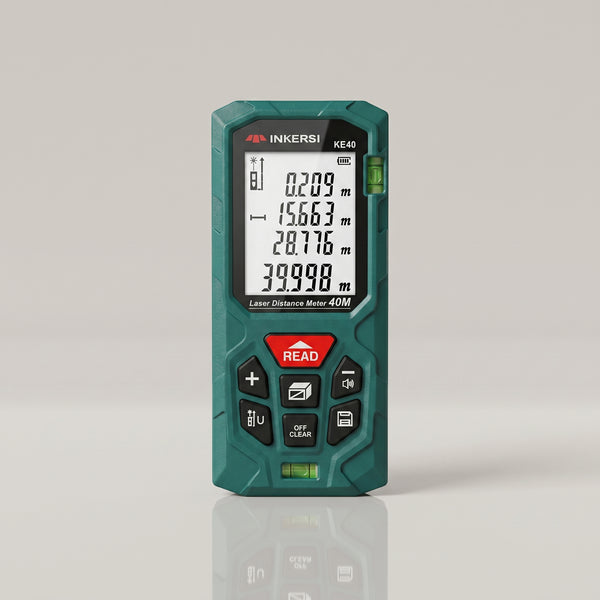 Laser Distance Meter – Rechargeable Laser Tape Measure, 40–120m with Area & Volume