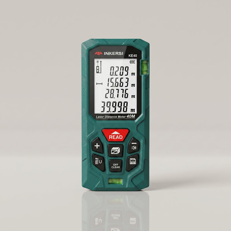 Laser Distance Meter – Rechargeable Laser Tape Measure, 40–120m with Area & Volume