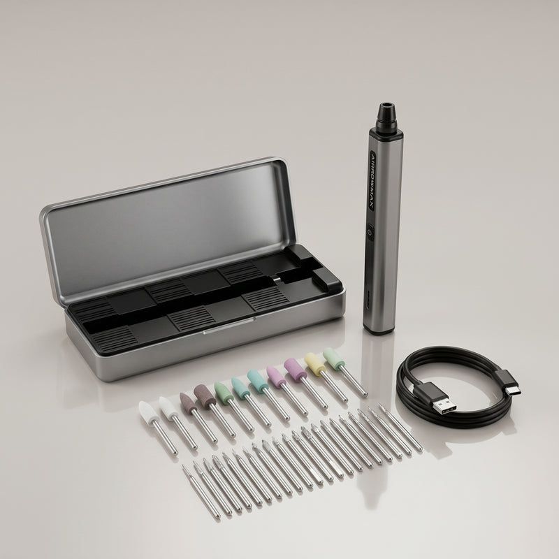 Rotary Tool Kit – Cordless Mini Engraver, Grinder & Polisher with Accessories