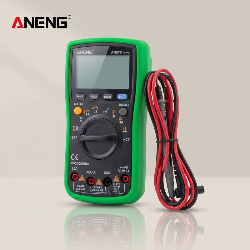 Digital Multimeter AN870 – 19999 Counts True-RMS AC/DC Voltage, Current, Capacitance & NCV Tester