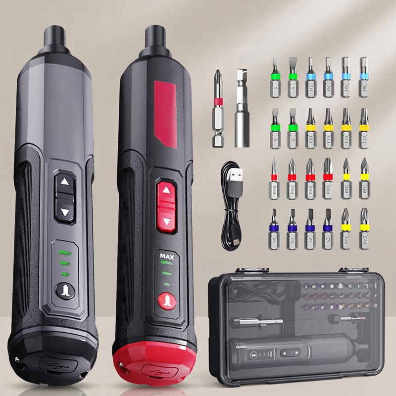 Cordless Electric Screwdriver Set – 4V Rechargeable Power Driver with Torque Control & Bits