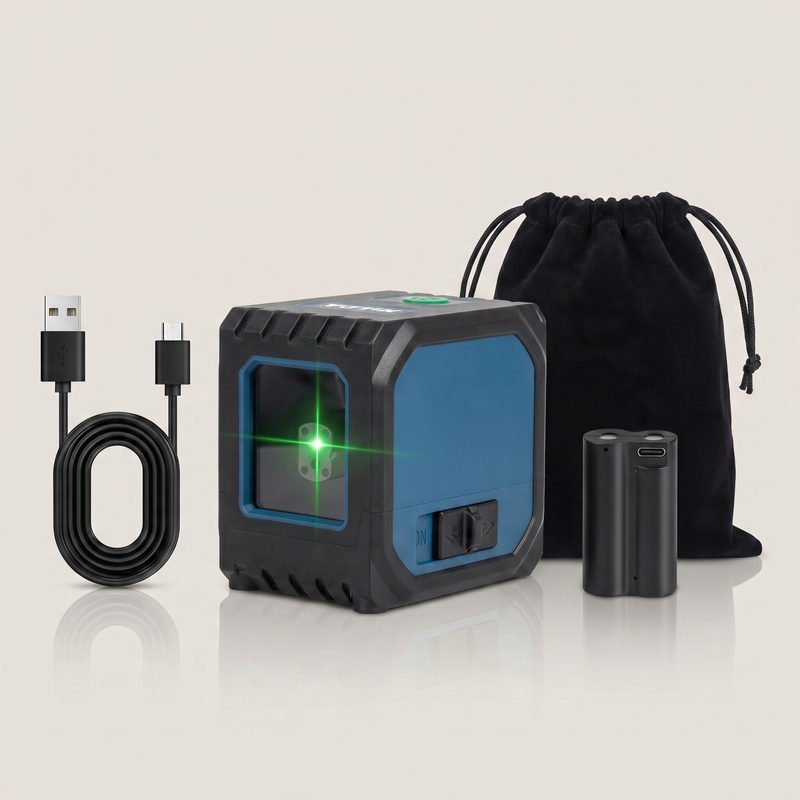 Green Laser Level – Self-Leveling Cross-Line, USB Rechargeable, High-Visibility Beams
